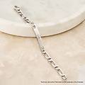 bracciale catena gentleman argento rodiato collezione gentleman bianco