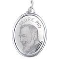 ciondolo padre pio oro bianco gl100065