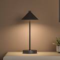 lampada led da tavolo ricaricabile pellini nera down cct