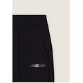 pantaloni con dettaglio logato e fondo dritto nero donna medium