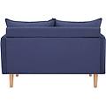 milanihome. it divano 2 posti stile nordico scandinavo 130x84x51 hdi coloreblu blu 130 x 82 x 84 cm
