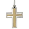 ciondolo croce unisex oro bianco giallo gl101895
