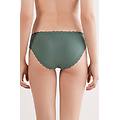 slip in cotone e pizzo donna verde taglia 6
