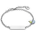 bracciale con targa bambino argento 925 gioiello kids bra 263