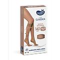 sauber linea classica gambaletto open toe in maglia microrete 140 den neutro beige taglia 4