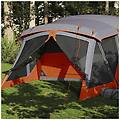 - tenda da campeggio con portico 4 persone arancione impermeabile