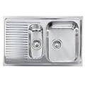 lavello 2 vasche (79x50cm) matico inox satinato 011641dcssp