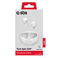 auricolari bluetooth teeartwsspinbtw-bianco