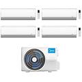 climatizzatore quadri split serie breezeless+ 9+9+9+12 con m4oe-28hfn8-q inverter r 32 wi-fi classe