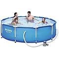 - piscina rotonda fuori terra modello steel proround 366x76cm art. 56681