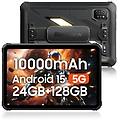 tablet active 7 11 128gb 4g 10000mah android 15 rugged con visione notturna nera