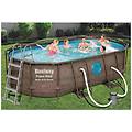 - 56716 piscina steel ovale fuori terra con kit 549x274x122 cm