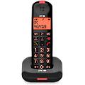 telefono fisso wireless comfort kairo per anziani compatibile con apparecchi acustici nero