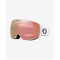 maschera flight deck m matte white con lente prizm snow rose gold iridium