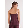 canotta in seta e pizzo donna bordeaux taglia xl