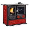 - cucina a legna rosa liberty potenza termica nominale 6 5 kw 185 m3 riscaldabili colore bordeaux