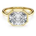anello con castone octagon diamanti creati in laboratorio 3 0 ct tw forma ottagonale oro giallo 18 k