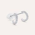 orecchini a cerchio claire oro bianco cubic zirconia collezione claire oro bianco