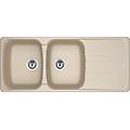 114. 0490. 256 lavello cucina 2 vasche da incasso con gocciolatoio reversibile larghezza 116 cm