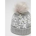 stefanel - - berretto grigio con pon pon donna grigio chiaro taglia one size