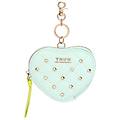 portachiavi astuccio cuore con borchie verde acqua