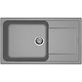 lg241048 lavello da incasso 1 vasca grande con gocciolatoio reversibile 86 x 50 cm finitura granitek