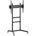supporto tv da pavimento 55''-100'' nero inclinabile con ruote