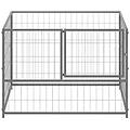 - gabbia per cani argento 100x100x70 cm in acciaio
