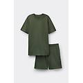pigiama corto in cotone superior uomo verde taglia xl