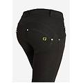 jeans push up wr. up distressed fondo flare con aperture nero donna extra large