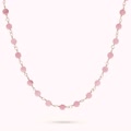collana rosario con pietra naturale quarzite rosa