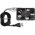 ventola lkfan220 12 5x12x4 cm 220 volt con cavo 2 metri spina italiana tripolare 10a e griglia di