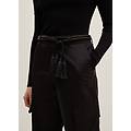 - cintura a laccio con nappine donna nero taglia one size