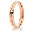 fede nuziale lyra oro rosa con diamante brillanti promesse