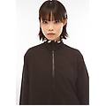 felpa da donna in french terry con zip e dettagli zebrati black zebra black on beige donna small