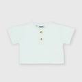 t-shirt serafino in jersey da neonato bianco taglia 3m