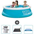 - piscina fuori terra in giro 183x183x51 cm blu include accessori coordinati cb79