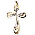 croce da donna in oro giallo e bianco 803321725399