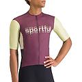 supergiara logo maglia ciclismo uomo violet/yellow l