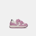 sneakers da bambina in suede rosa