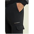 pantaloni in felpa con tasca cargo e fondo a polsino jet black uomo large