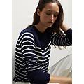 - maglione in misto lana blu regular fit donna blu/bianco taglia xs
