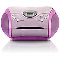 scd-24 stereo boombox radio fm cd-player rosa