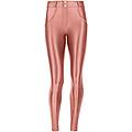 pantaloni push up wr. up similpelle ecologica metallizzata metallic pink donna small