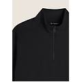 felpa donna comfort fit chiusura mezza zip e collo alto nero donna large