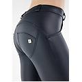 pantaloni wr. up superskinny vita bassa in similpelle ecologica nero donna extra large