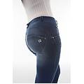 jeans wr. up superskinny in denim navetta ecosostenibile effetto used dark jeans-seams on tone donna