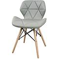 milanihome. it set di 6 sedie da cucina moderna di design in ecopelle di desig grigio 41 x 71 x 49