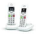 telefono e290 duo wireless display 2 grandi tasti vivavoce bianco