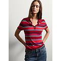 - maglia in lyocell e cotone multicolor regular fit donna bianco/blu/rosso taglia xs